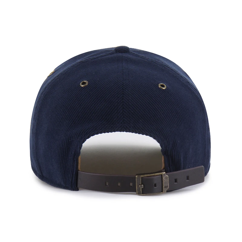 Casquette ajustable en velours côtelé Golden Age des Denver Nuggets pour homme, modèle 1947, bleu marine