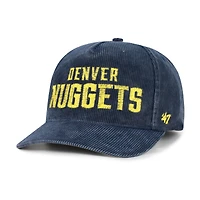 Chapeau à capuche ajustable Denver Nuggets Reclaim Snow Wash en velours côtelé bleu marine pour homme