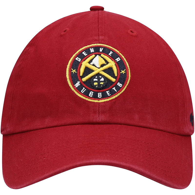 Casquette réglable '47 Denver Nuggets Team Clean Up rouge pour homme
