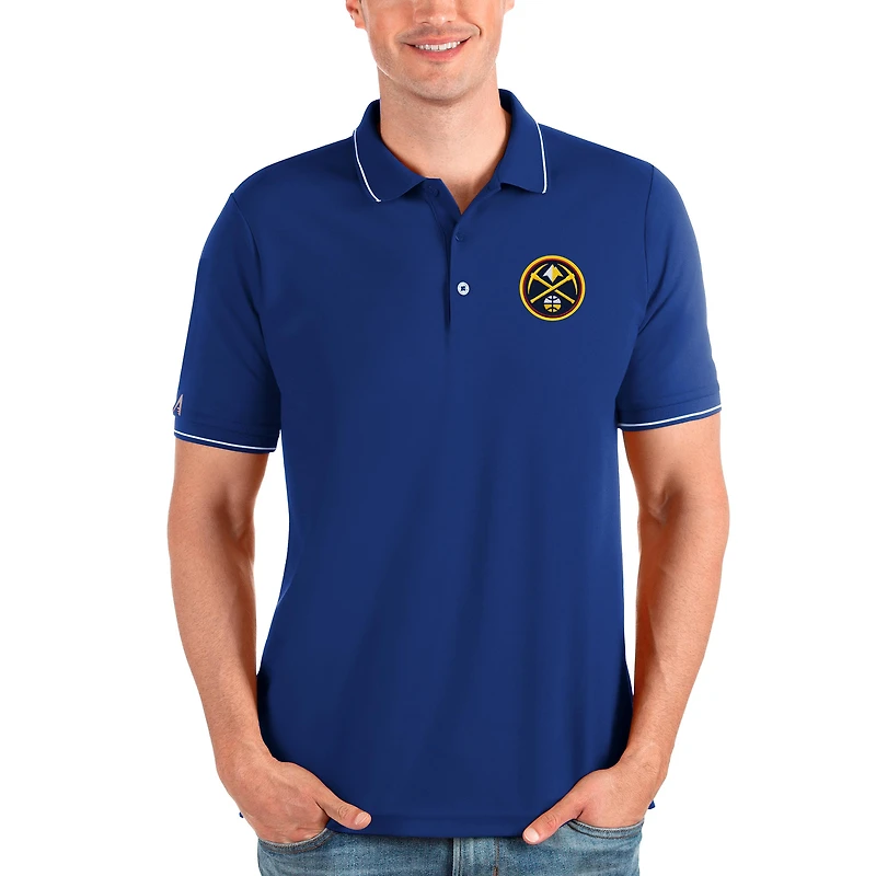 Polo Affluent bleu Antigua pour homme des Denver Nuggets