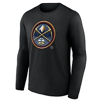Men's  Black Denver Nuggets Midnight Mascot Long Sleeve T-Shirt