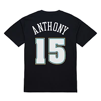 T-shirt noir pour homme Carmelo Anthony, recrue des Denver Nuggets, avec photo, nom et numéro