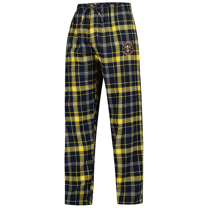 Pantalon en flanelle à carreaux Ultimate des Denver Nuggets pour homme Concepts Sport Navy