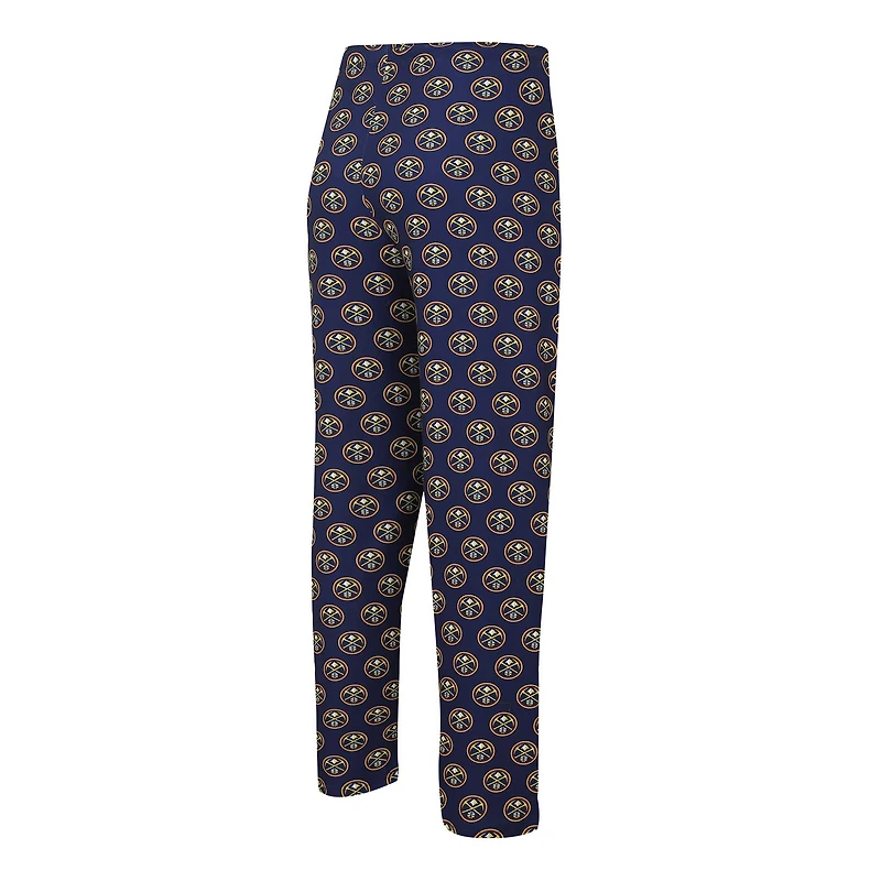 Pantalon Concepts Sport bleu marine Denver Nuggets Gauge Allover Print pour hommes