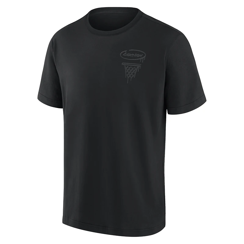 Men's Fanatics Denver Nuggets Blackout Heavyweight T-Shirt