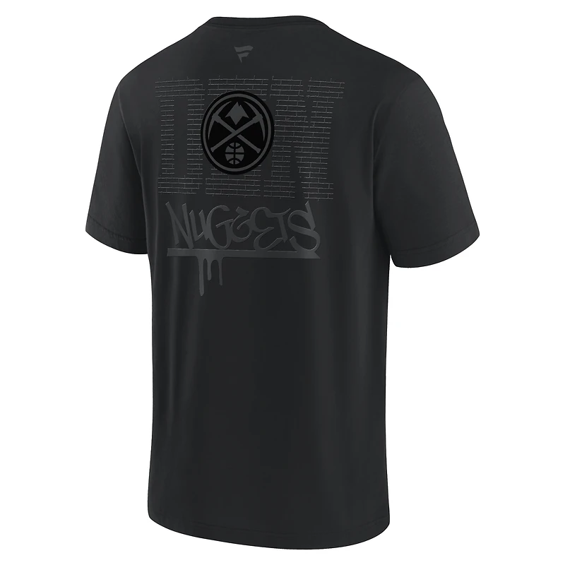 T-shirt épais Fanatics Denver Nuggets Blackout pour homme