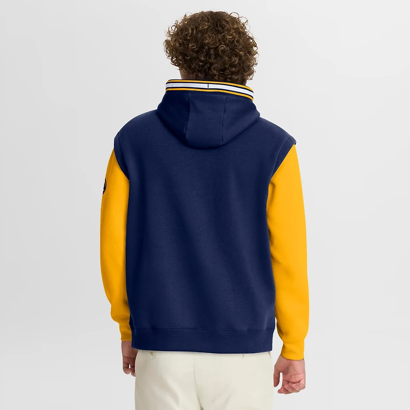 Sweat à capuche Fanatics bleu marine/or Denver Nuggets Half Court Shot Clock Fastbreak pour homme