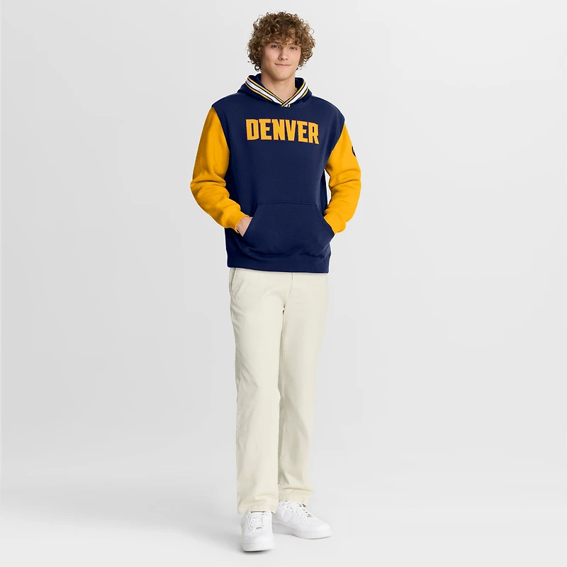 Sweat à capuche Fanatics bleu marine/or Denver Nuggets Half Court Shot Clock Fastbreak pour homme