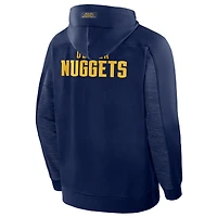 Men's Fanatics Navy Denver Nuggets Back Door Cut Play Defender Full-Zip Hoodie