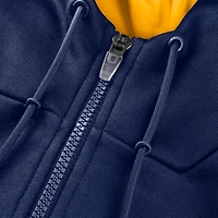 Men's Fanatics Navy Denver Nuggets Back Door Cut Play Defender Full-Zip Hoodie