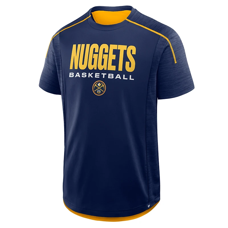 T-shirt d'entraînement de passe entrante des Denver Nuggets Fanatics bleu marine pour homme