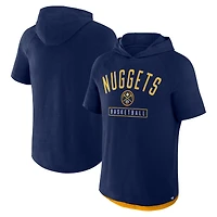 T-shirt à capuche raglan bleu marine pour homme, motif Denver Nuggets, légende de la passe