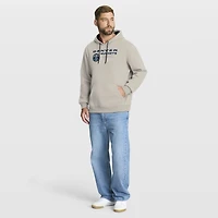 Men's Fanatics Off White Denver Nuggets Crossover Collection Blocked Shot Premium Pullover Hoodie