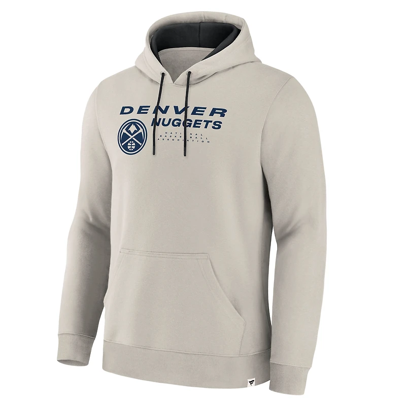Sweat à capuche premium blanc cassé Denver Nuggets Crossover Collection Blocked Shot pour homme Fanatics