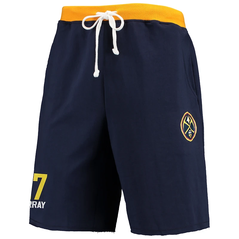Men's Jamal Murray Navy Denver Nuggets Big & Tall French Terry Name Number Shorts