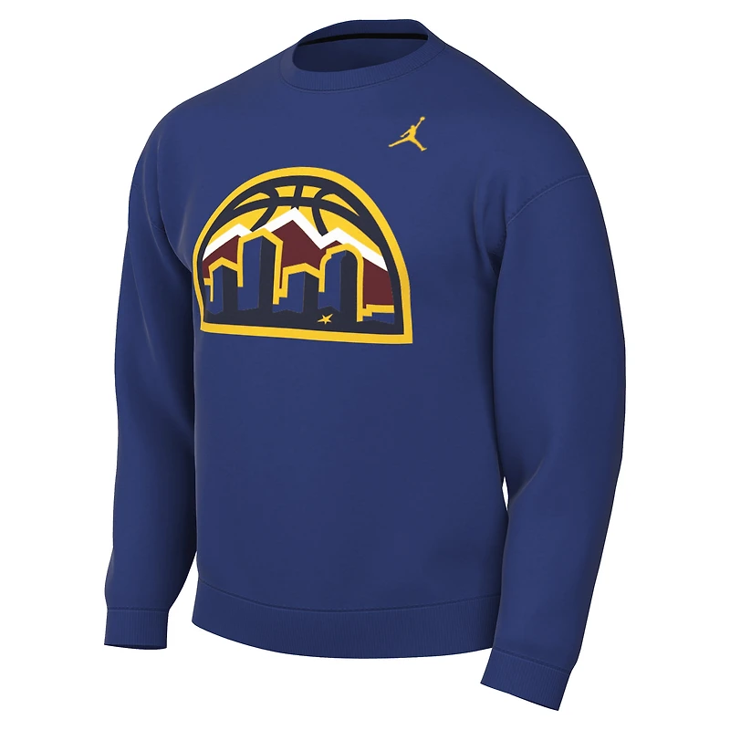 Sweat-shirt Jordan Brand bleu Denver Nuggets Statement Edition pour homme