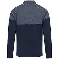 Men's Levelwear Navy Denver Nuggets Classic Stripes Quarter-Zip Top