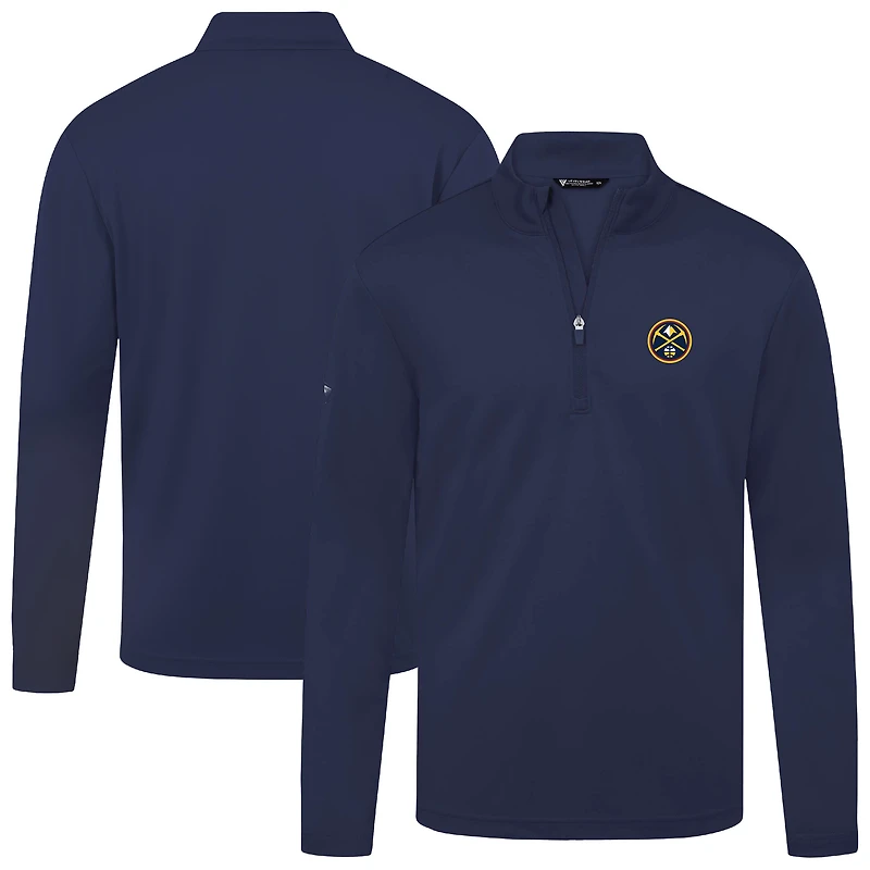 Men's Levelwear Navy Denver Nuggets Heron Quarter-Zip Top
