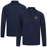 Men's Levelwear Navy Denver Nuggets Volley Quarter-Zip Top