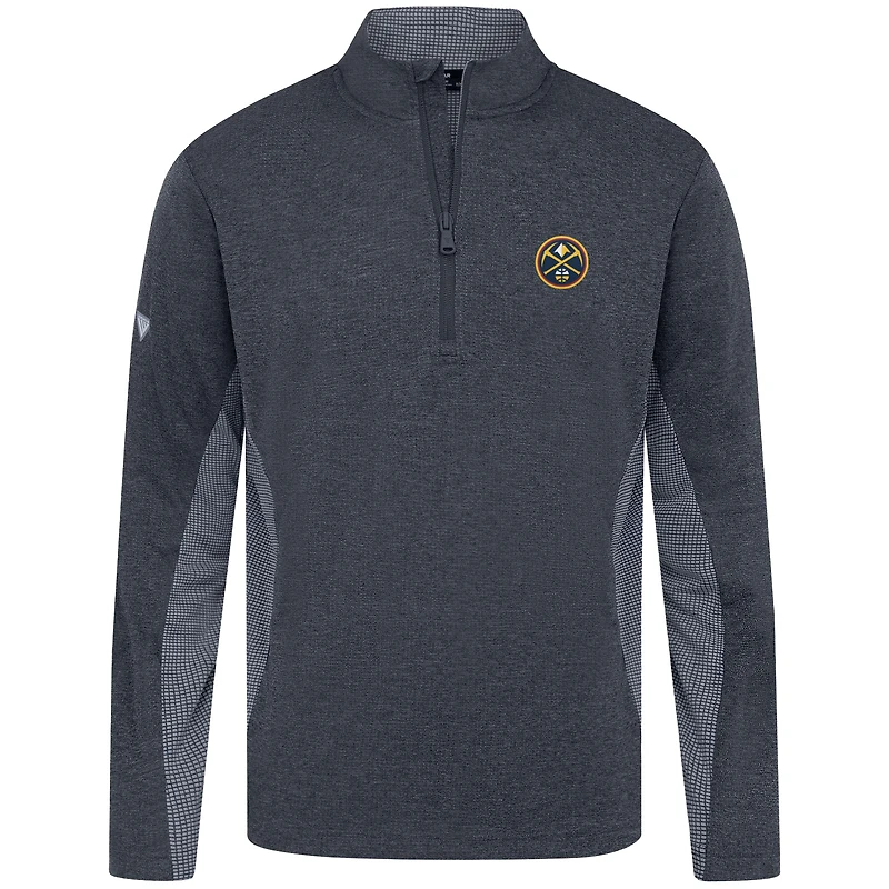 Men's Levelwear Navy Denver Nuggets Waffle Insignia 2.0 Quarter-Zip Top