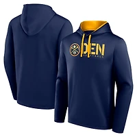 Sweat à capuche bleu marine avec logo athlétique pour homme des Denver Nuggets Head Start