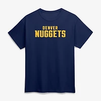 Men's Logo Athletic Navy Denver Nuggets Wordmark T-Shirt