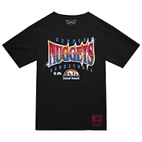 Men's Mitchell & Ness  Black Denver Nuggets Worldwide Collection Glow Up T-Shirt