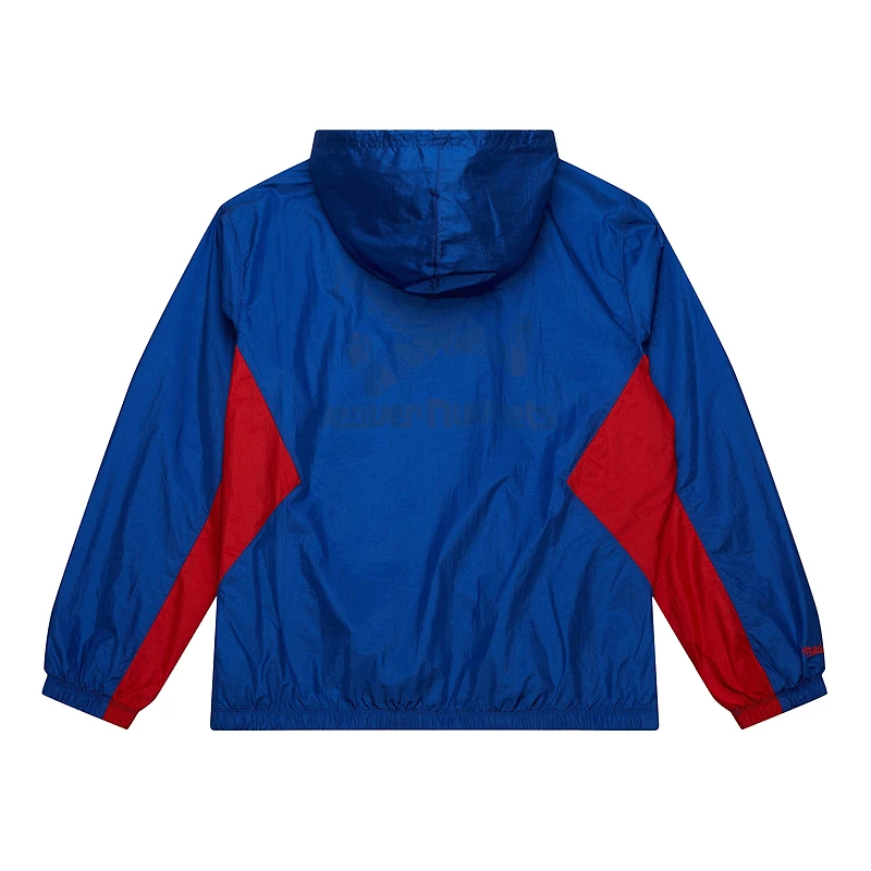 Men's Mitchell & Ness Blue Denver Nuggets Playmaker Full-Zip Hooded Windbreaker Jacket