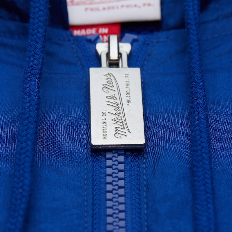 Veste coupe-vent à capuche entièrement zippée Mitchell & Ness bleue Denver Nuggets Playmaker pour homme