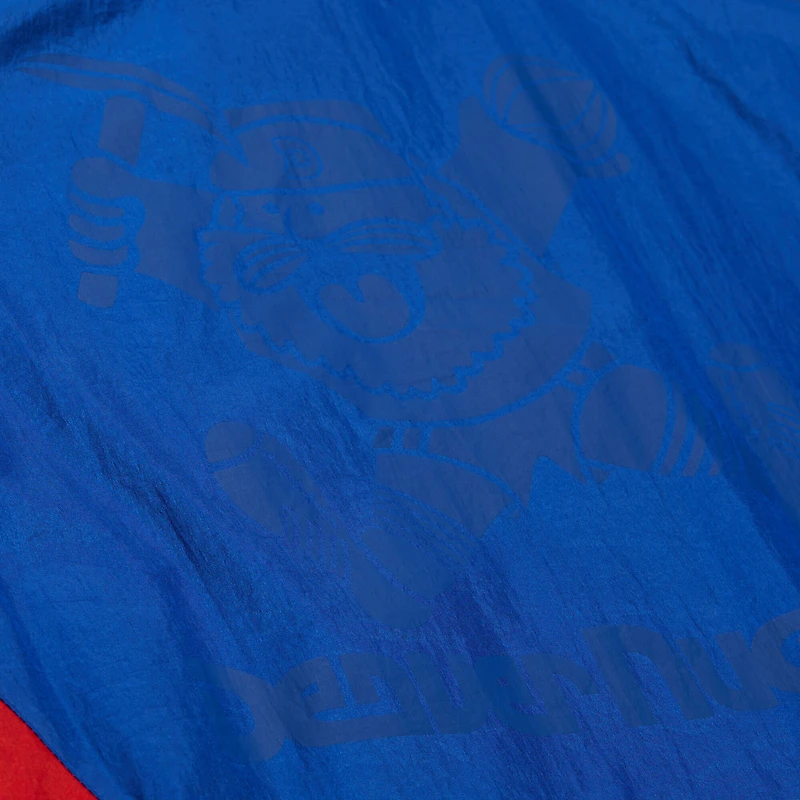 Men's Mitchell & Ness Blue Denver Nuggets Playmaker Full-Zip Hooded Windbreaker Jacket