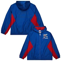 Veste coupe-vent à capuche entièrement zippée Mitchell & Ness bleue Denver Nuggets Playmaker pour homme