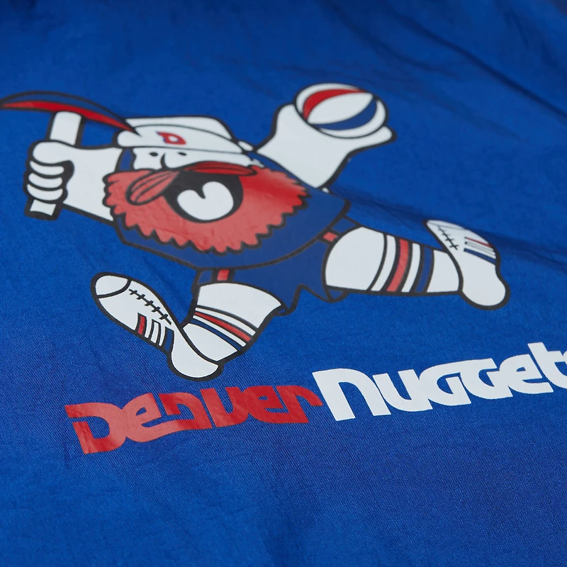 Men's Mitchell & Ness Blue Denver Nuggets Playmaker Full-Zip Windbreaker Jacket