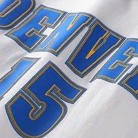 Mitchell & Ness Carmelo Anthony White Denver Nuggets Hardwood Classics Stitch Name Number T-shirt