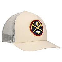 Casquette réglable crème Denver Nuggets Trucker Mitchell & Ness pour hommes