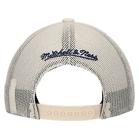 Men's Mitchell & Ness Cream Denver Nuggets Trucker Adjustable Hat