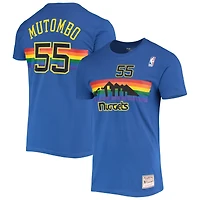 T-shirt avec nom et numéro de point Mitchell & Ness Dikembe Mutombo Royal Denver Nuggets pour hommes