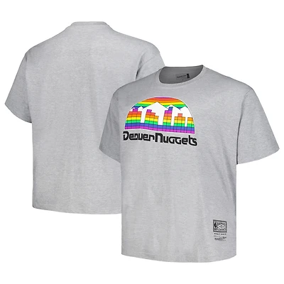 T-shirt à logo vintage Mitchell & Ness pour hommes Denver Nuggets Big Tall Hardwood Classics
