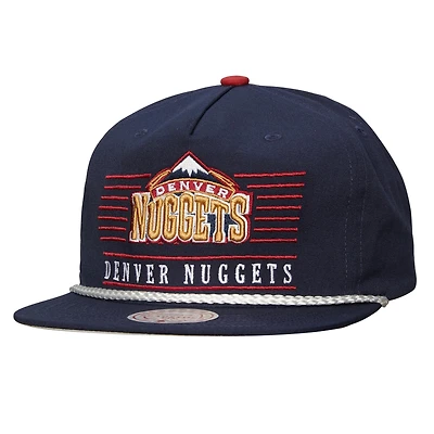 Casquette snapback Mitchell & Ness bleu marine Denver Nuggets Ascend Deadstock pour homme