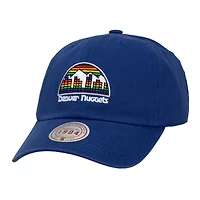 Casquette ajustable Mitchell & Ness Denver Nuggets Hardwood Classics 1904 bleu marine pour homme