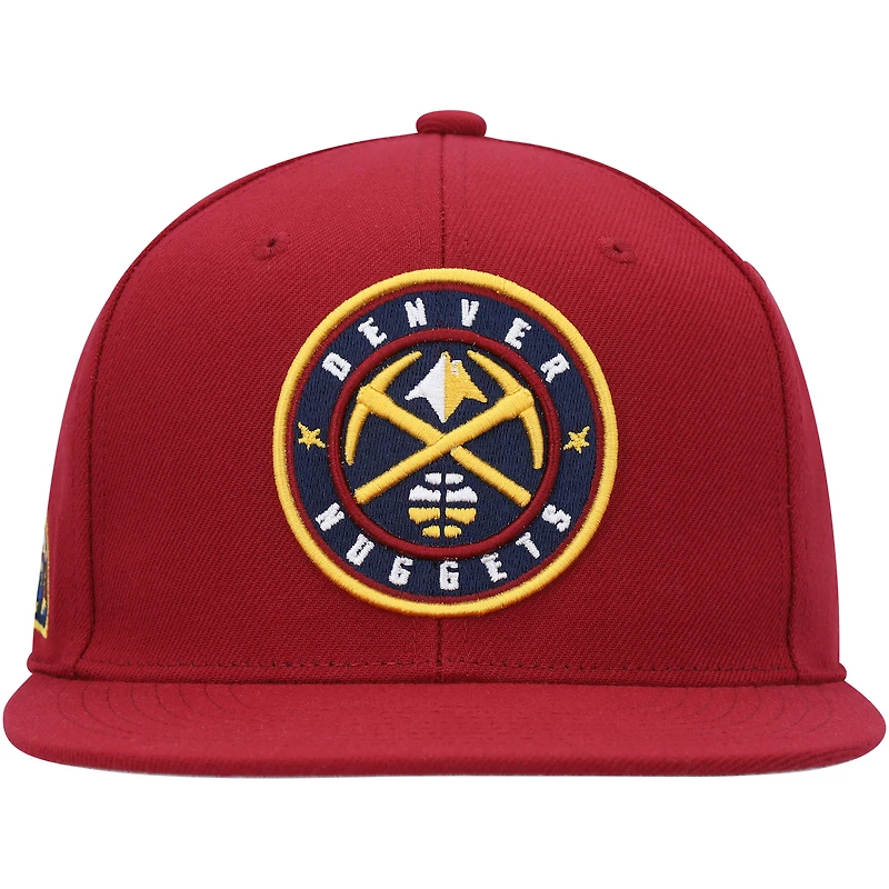 Casquette Snapback rouge Denver Nuggets Side Core 2.0 Mitchell & Ness pour hommes