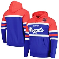 Sweat à capuche Mitchell & Ness Royal/Red Denver Nuggets Head Coach pour hommes