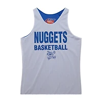 Maillot d'entraînement réversible en maille Hardwood Classics Denver Nuggets Royal/White Mitchell & Ness pour homme