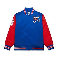 Veste en satin à boutons-pression intégrale Mitchell & Ness Royal Denver Nuggets Hardwood Classic Primetime pour homme