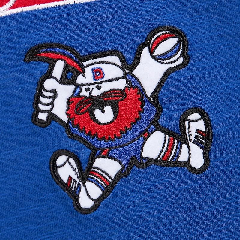 T-shirt en feutre appliqué flammé Mitchell & Ness Royal Denver Nuggets Hardwood Classics pour homme
