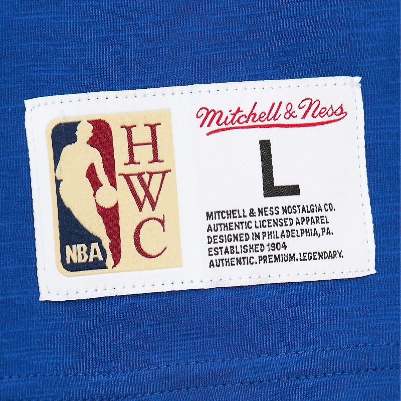 T-shirt en feutre appliqué flammé Mitchell & Ness Royal Denver Nuggets Hardwood Classics pour homme