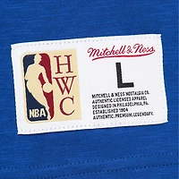 T-shirt en feutre appliqué flammé Mitchell & Ness Royal Denver Nuggets Hardwood Classics pour homme