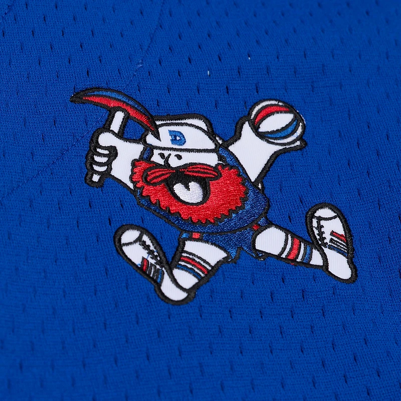 Maillot de mode Mitchell & Ness Royal Denver Nuggets Hardwood Classics Head Coach en maille à boutons pour homme