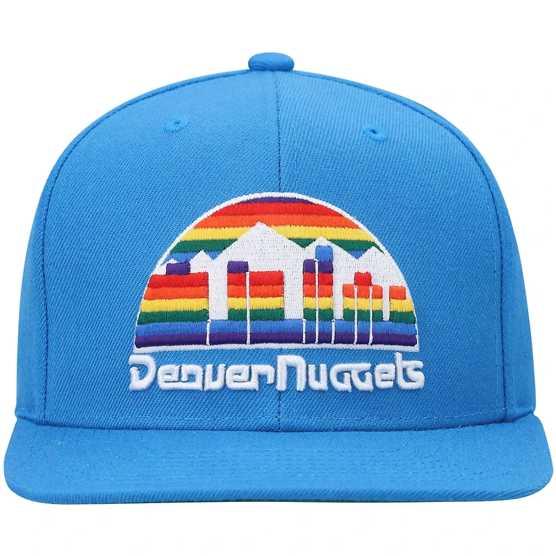 Men's Mitchell & Ness Royal Denver Nuggets Hardwood Classics Team Ground 2.0 Snapback Hat