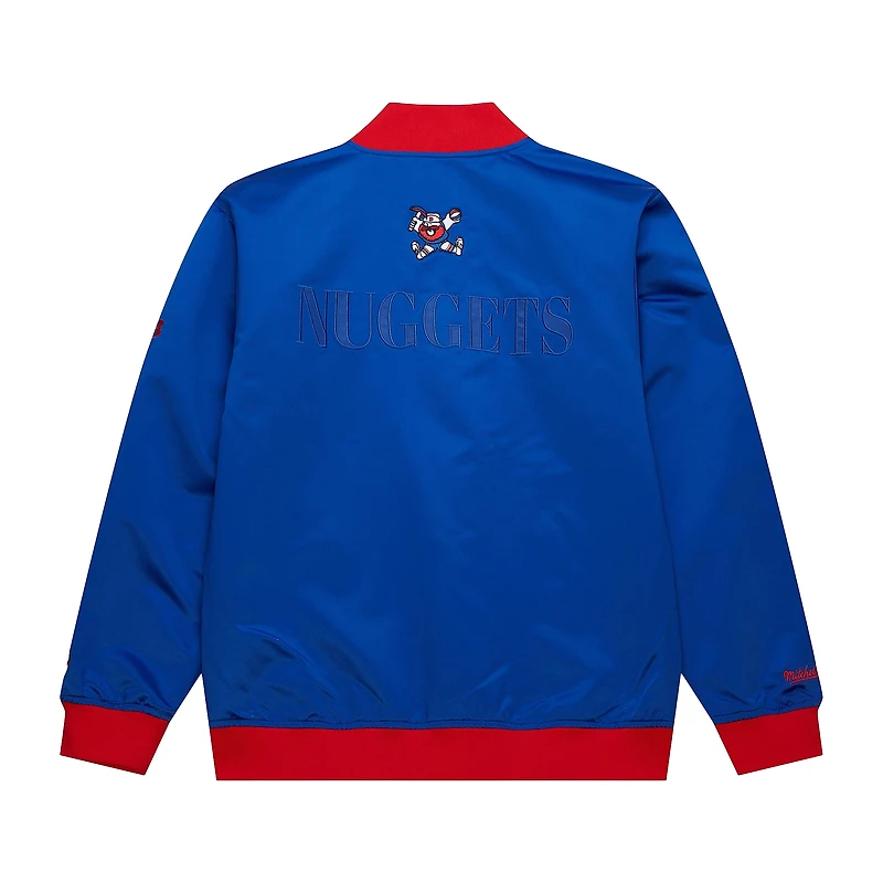 Men's Mitchell & Ness Royal Denver Nuggets Hardwood Classics Team OG 3.0 Lightweight Satin Full-Snap Jacket