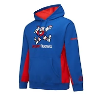 Sweat à capuche en polaire pour homme Mitchell & Ness Royal Denver Nuggets Hardwood Classics Team Origins